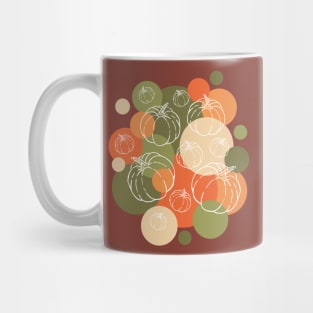 Pumpkin Whimsy: Autumn Circlet Delight | Brown Mug